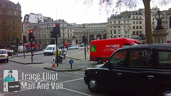 Fast moving with man and van in WC2N, Charing Cross