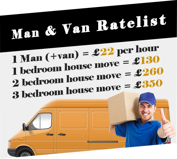 Man and van Rate-list